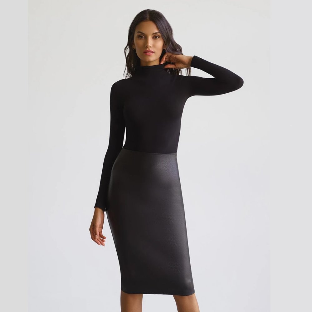 NWOT Re:Named Vegan Leather Midi Skirt Revolve NBD